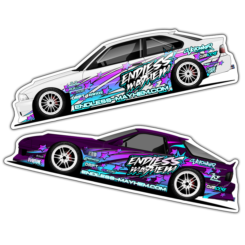 2 door stickers (2 pack)