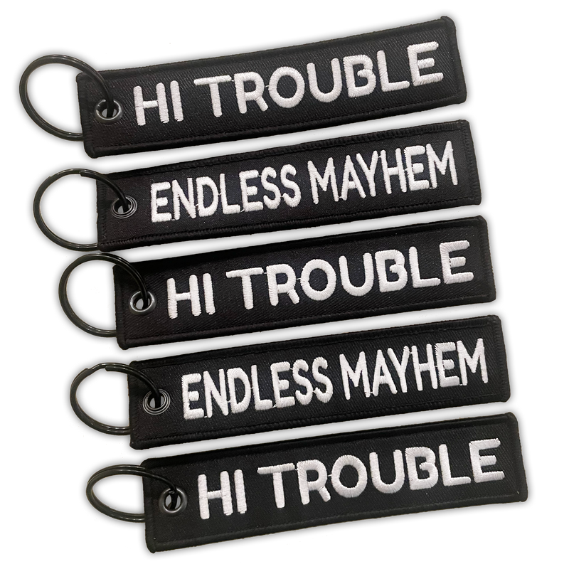 HI TROUBLE KEY TAG